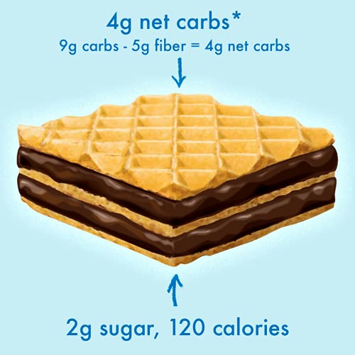 Rip Van ダーク チョコレート ウエハース クッキー 低炭水化物、低糖 (2g)、低カロリー、ビー スナック - 16 個 3
