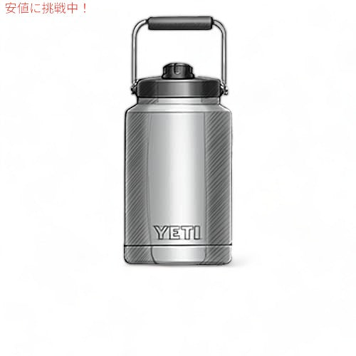 YETI Rambler ハーフガロン水差し、真空断熱、マグキャップ付きステンレススチール　レスキューレッド 4