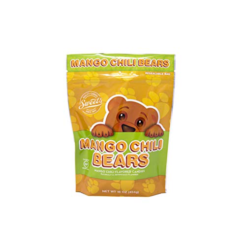 Mango Chili Bears Candy, Gummy Bear Bag, 16ozs … 1