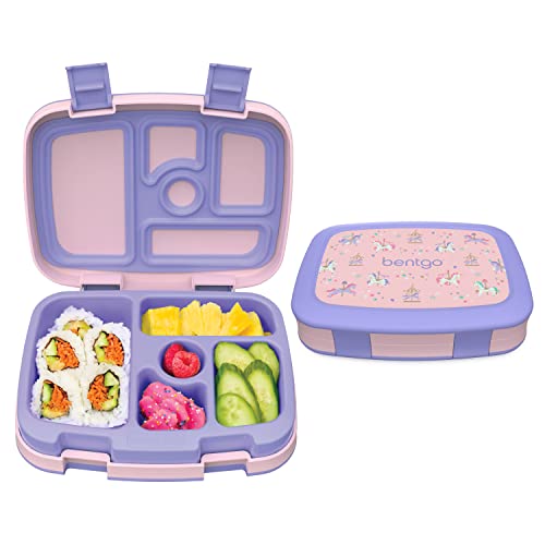 Bentgo ベントゴー Kids Prints 漏れ防止 5コンパートメント (カルーセルユニコーン) 1