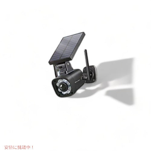 Techage SL669 太陽電池式 防犯カメラ 疑似カメラ ダミーカメラ 人感感知式投光器 リアルな見た目 取付簡単 2個入り(ブラック) 2