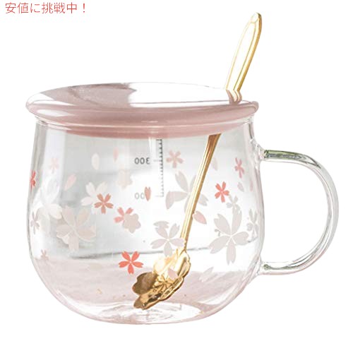 IOYGOOD さくらカップ、かわいい耐熱カップ( Color : Pink A , Size : 400ML ) 1