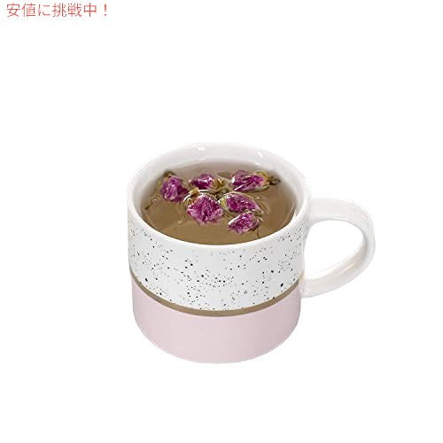 Hasense 積み重ね可能なコーヒーマグ 4個セット 金属製スタンド付き 15オンス 6