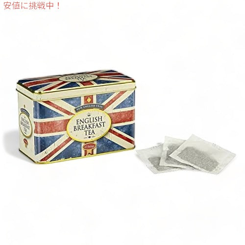 New English Teas ユニオン ジャック ティー缶 イングリッシュ ブレックファースト ティーバッグ 40 個入り 6