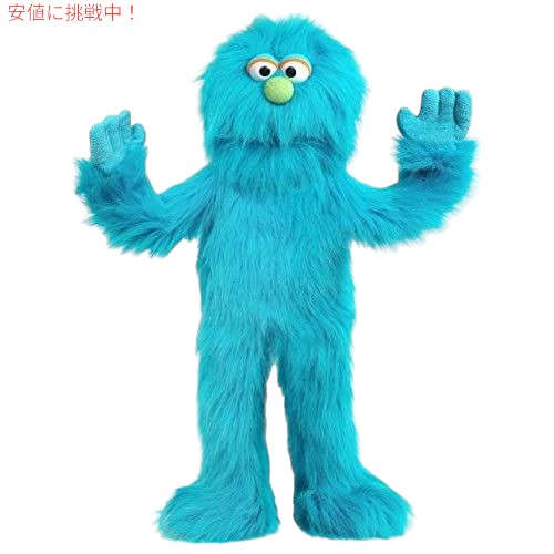 Silly Puppets 30インチのブルーモンスターパペット、全身腹話術スタイルのパペット 1