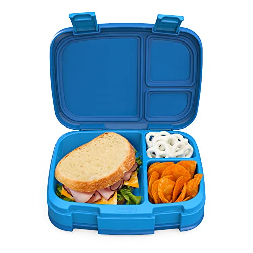 Bentgo ベントゴー Fresh ? 漏れ防止、万能な4コンパートメント弁当スタイルランチボックス BPAフリー、食品に安全な素材 (ブルー) 1
