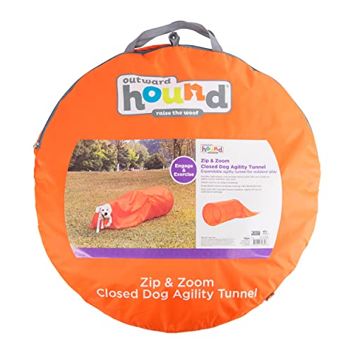 アウトワード ハウンド ジップ & ズーム ドッグ アジリティ キット クローズド トンネル シュート アタッチメント メタル ステーク付き 6