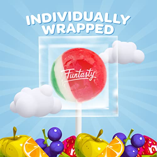 Funtasty Tiger Pops フルーツ風味のロリポップ ハード キャンディー、バルク パック 2 ポンド (75 カウント) 4
