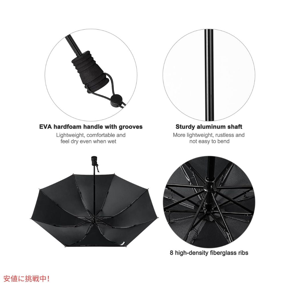 G4Free Liteflex ハイキングアンブレラ 折りたたみ傘 ミニ ブラック Hiking Umbrella Mini Black 4