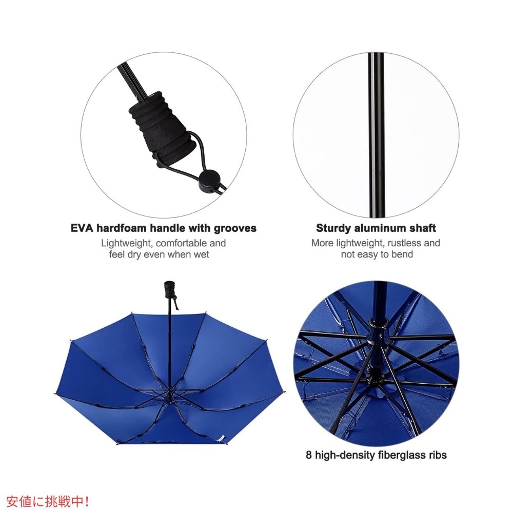 G4Free Liteflex ハイキングアンブレラ 折りたたみ傘 ブルー G4Free Liteflex Hiking Umbrella Mini Blue 4