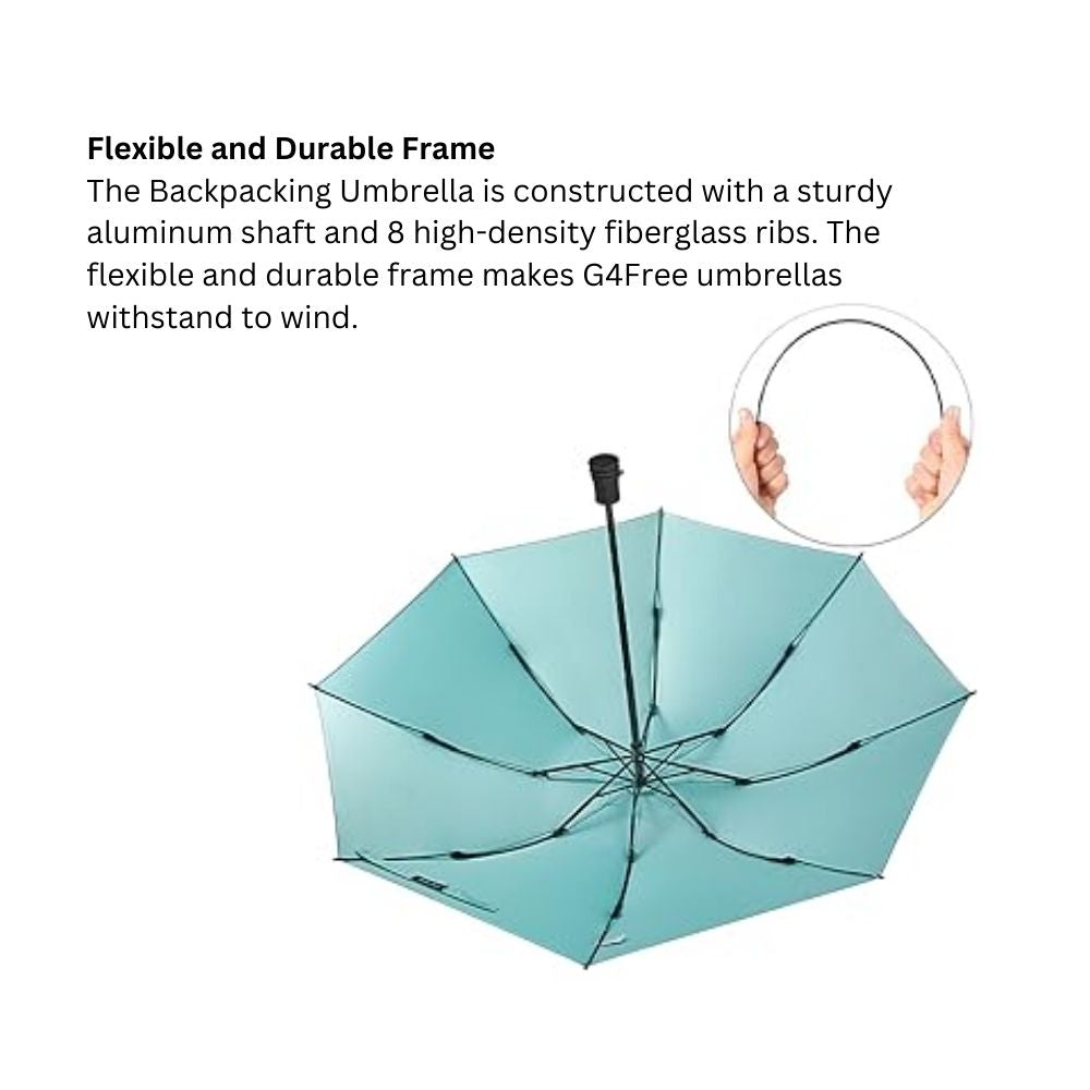 G4Free Liteflex ハイキングアンブレラ 折りたたみ傘 レイクブルー G4Free Liteflex Hiking Umbrella Mini Lake Blue 4