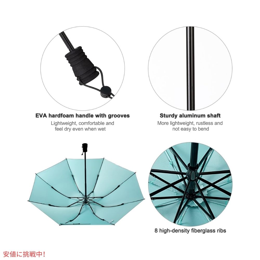 G4Free Liteflex ハイキングアンブレラ 折りたたみ傘 レイクブルー G4Free Liteflex Hiking Umbrella Mini Lake Blue 5