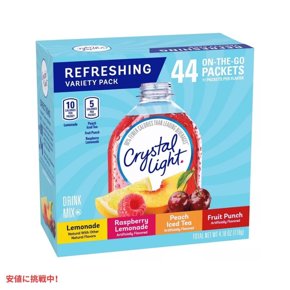 クリスタルライト Crystal Light オンザゴー バラエティパック 44本入り 4つの味 各11本入り On The Go Refreshing Variety Pack 44ct Packets 3