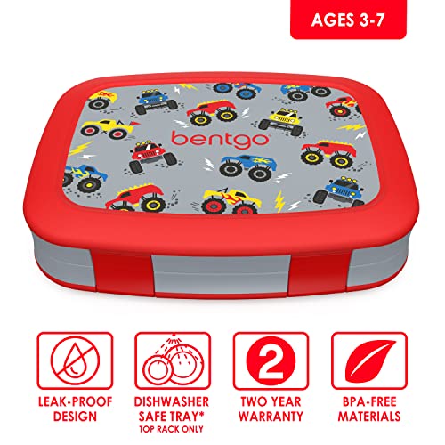 Bentgo ベントゴー Kids Prints 漏れ防止 5コンパートメント  (トラック) 3