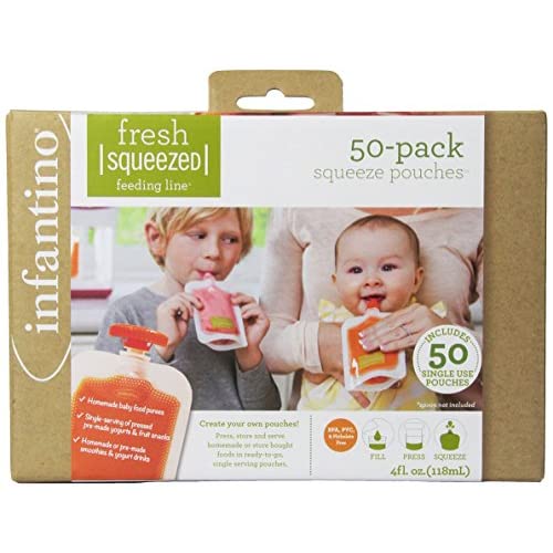 Infantino 使い捨てスクイーズポーチ 50個入り 1