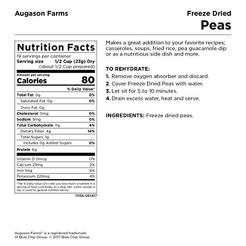 Augason Farms フリーズドライ エンドウ #10 缶、16 オンス 3