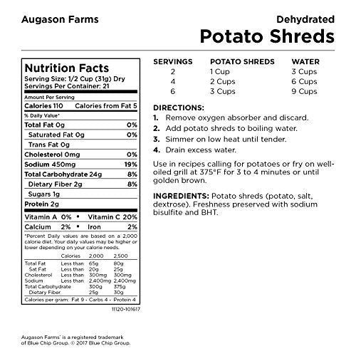 Augason Farms  ドライポテトシュレッド1lb7 oz No. 10 Can 3