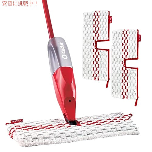 O-Cedar ProMist MAXスプレーモップ、2つの追加リフィル付きPMM、赤 1