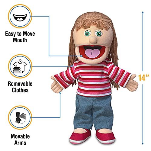 Silly Puppets 14インチ エミリー、ピーチガール、ハンドパペット 2