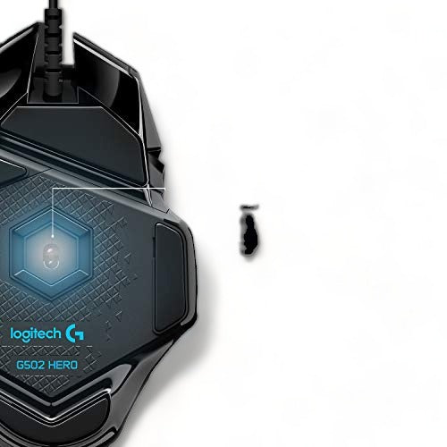 Logitech G502 HERO高性能有線ゲーミングマウス、HERO 25Kセンサー、25,600 DPI、RGB、調整可能なウェイト、11個のプログラム可能なボタン、オンボードメモリ、 3