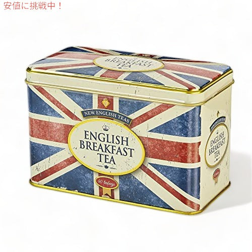 New English Teas ユニオン ジャック ティー缶 イングリッシュ ブレックファースト ティーバッグ 40 個入り 5