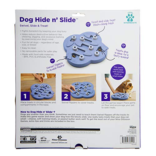 Nina Ottosson by Outward Hound Dog Hide N' Slide パープル インタラクティブ トリート パズル 犬のおもちゃ 3