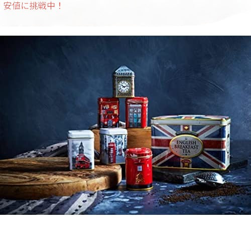 New English Teas 象徴的なロンドンの名所 高級イングリッシュ ルーズ リーフ ティー付きティー缶 6 個 4