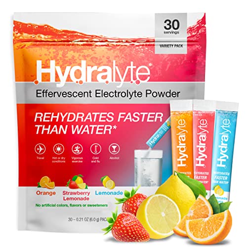 Hydralyte 低糖急速水分補給 - スパークリングな電解質パウダー パケット、バラエティ 8 オンス (30 カウント) 1