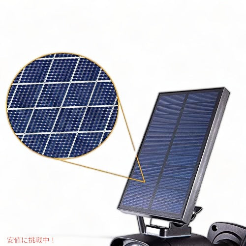 Techage SL669 太陽電池式 防犯カメラ 疑似カメラ ダミーカメラ 人感感知式投光器 リアルな見た目 取付簡単 2個入り(ブラック) 6