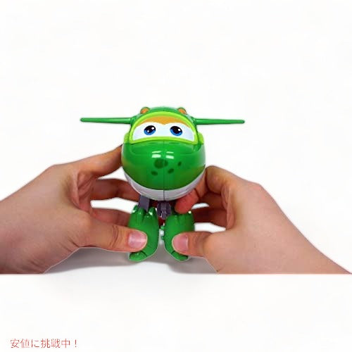 Super Wings 5インチ 変形ミラ飛行機おもちゃ 乗り物 アクションフィギュア 飛行機&ロボット グリーン 5