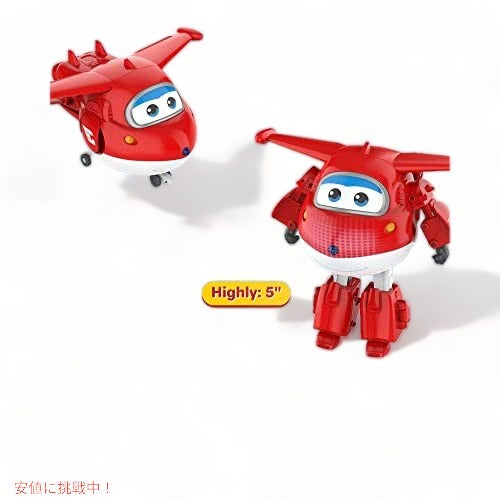 Super Wings Toys ジェット 5インチ 飛行機からロボットに変身 リアルモバイルホイール 4