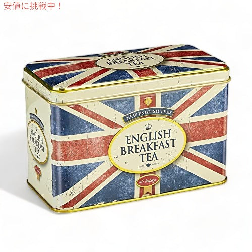 New English Teas ユニオン ジャック ティー缶 イングリッシュ ブレックファースト ティーバッグ 40 個入り 4