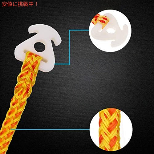 Botepon 2Pcs Boat Tube Towable Rope Quick Connector ボートチューブ 牽引ロープ クイックコネクター 3