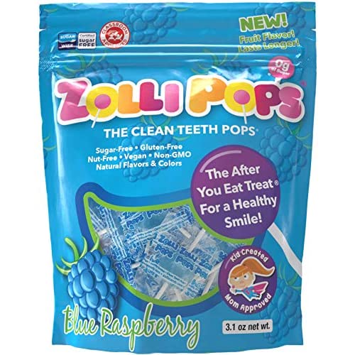 Zollipops Clean Teeth Lollipops, Blue Raspberry, 6.2oz …アメリカーナがお届け 1