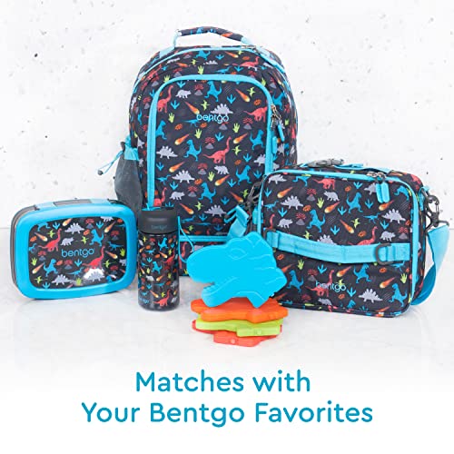 Bentgo ベントゴー キッズ プリント ウォーター ボトル - 15 オンス 漏れ防止、BPAフリーのカップ (恐竜) 3