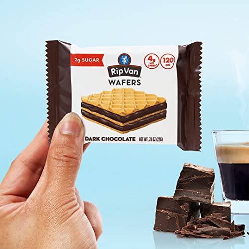 Rip Van ダーク チョコレート ウエハース クッキー 低炭水化物、低糖 (2g)、低カロリー、ビー スナック - 16 個 6
