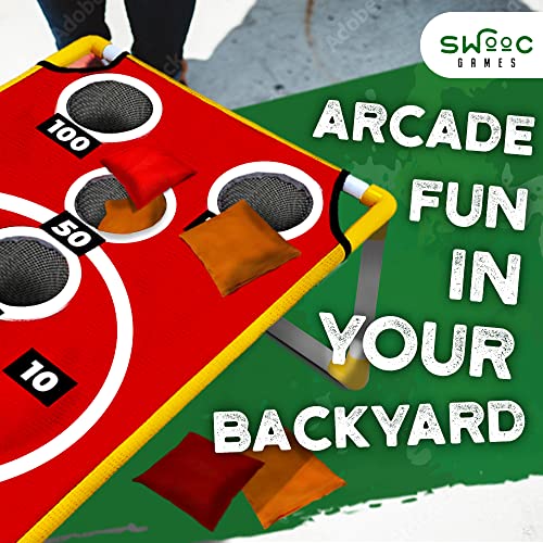 SWOOC Games - コニーアイランドトス - ボードウォークにインスパイアされたコーンホールバウンスゲーム キャリーケース付き 2