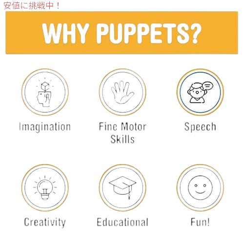 Silly Puppets 25インチのケニー、ピーチボーイ、フルボディ、腹話術スタイルのパペット 3