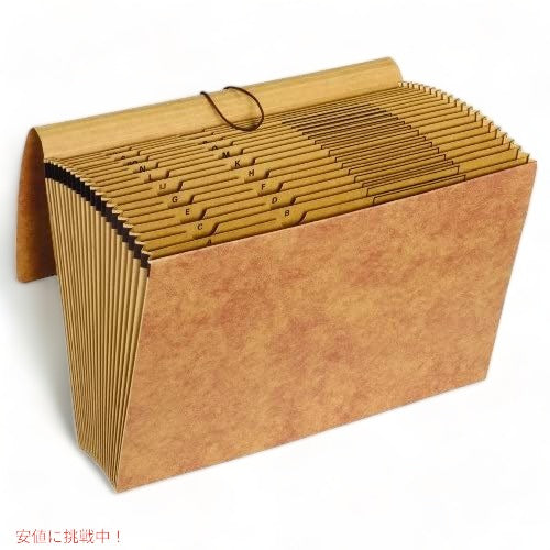 Globe???Weis Kraft 拡張 File with Flap and Elastic Closure, 21?Pockets, A-Z Index, Legal Size 1