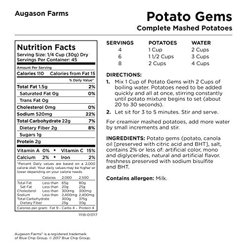 Augason Farms ポテト ジェムズ コンプリート マッシュポテト 3 ポンド No. 10 缶 3
