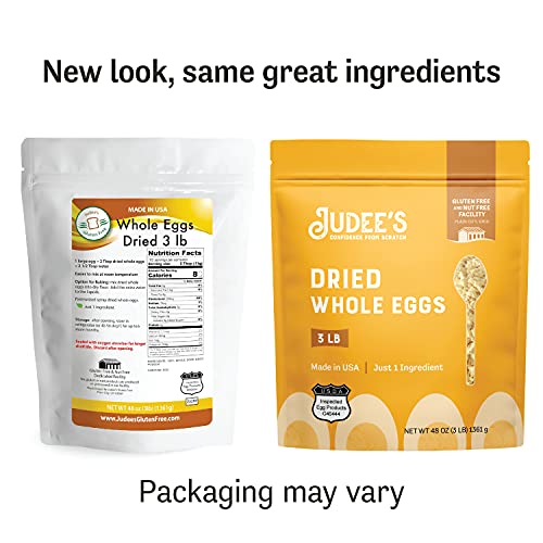 Judee's 乾燥全卵パウダー - 3 ポンド - ベーキング用品 - おいしい 100% グルテンフリー - 朝食やキャンプの食事に最適 3