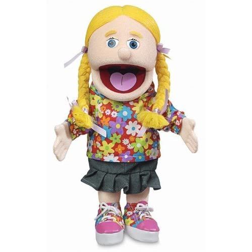 Silly Puppets 14インチ シンディ、ピーチガール、ハンドパペット 1