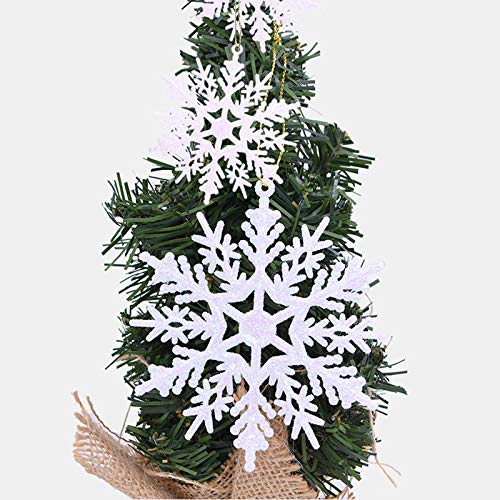 ガスリー 36個パック プラスチック ホワイト スノーフレーク オーナメント クリスマス 2
