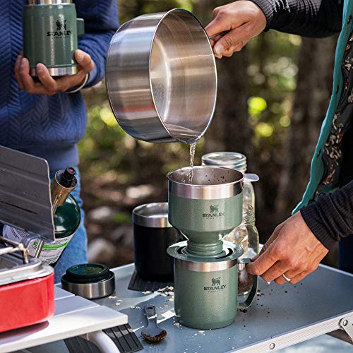Stanley Camp Pour Over コーヒーブリューワーセット 伝ステンレススチールコーヒードリッパーコーン付き ペーパーレスで再利用可能 6