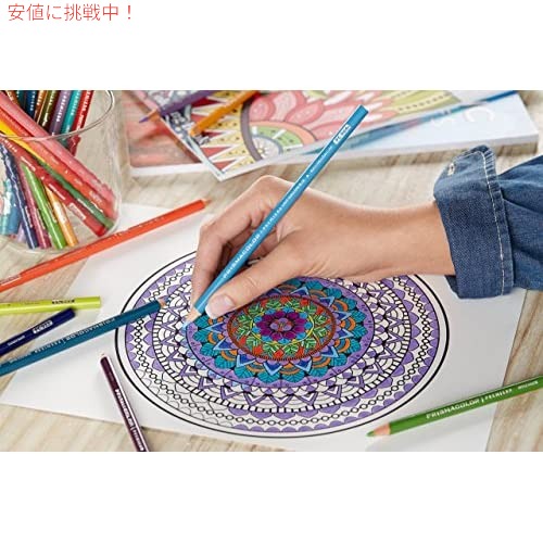 プリズマカラー プレミア色鉛筆 |描画、スケッチ、大人のぬり絵用画材 |ソフトコアカラーペンシル、72パック 6