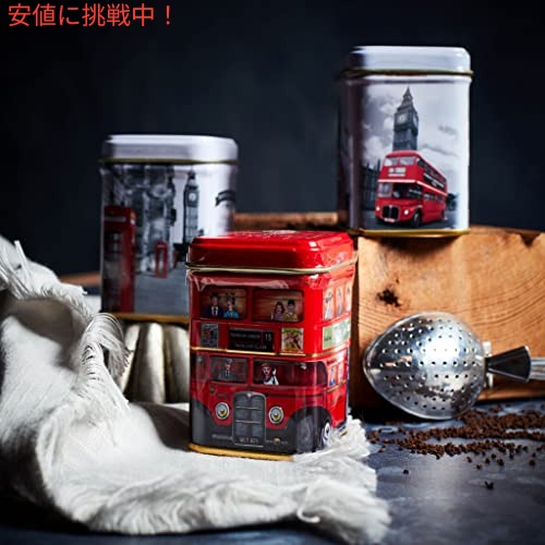New English Teas 象徴的なロンドンの名所 高級イングリッシュ ルーズ リーフ ティー付きティー缶 6 個 2