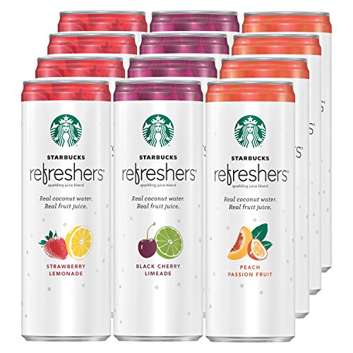 スターバックス RTD エナジー ドリンク、リフレッシャー、3 フレーバー バラエティ パック、12 オンス スリーク缶 (12 パック) 2