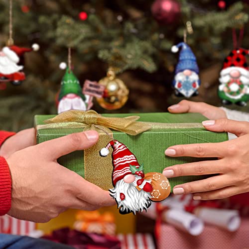 JOPHMO 24ピース クリスマス ノーム 木製ハンギングオーナメント エルフ パーティー用品 5