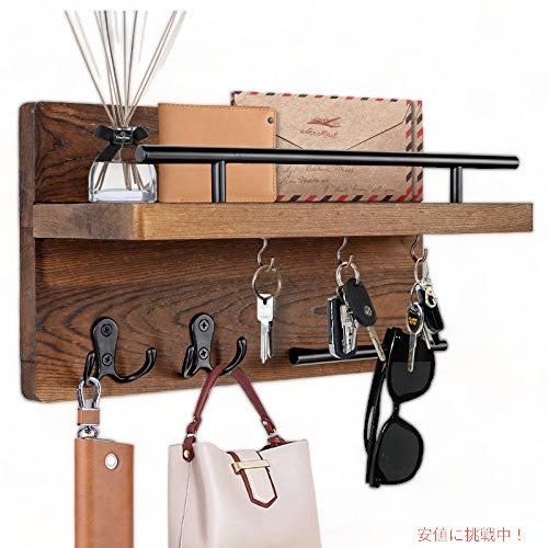 OurWarm　Store 木製棚付きメールオーガナイザー・キーホルダー 1