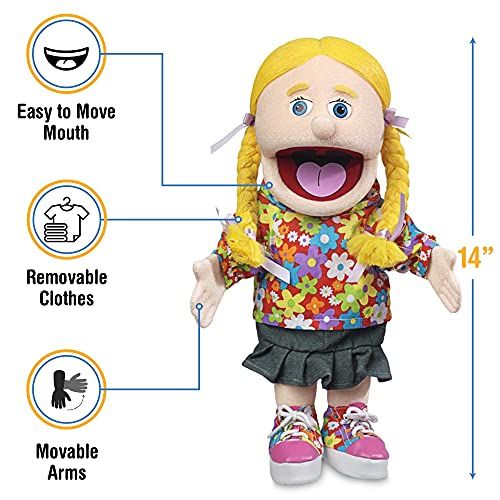 Silly Puppets 14インチ シンディ、ピーチガール、ハンドパペット 2